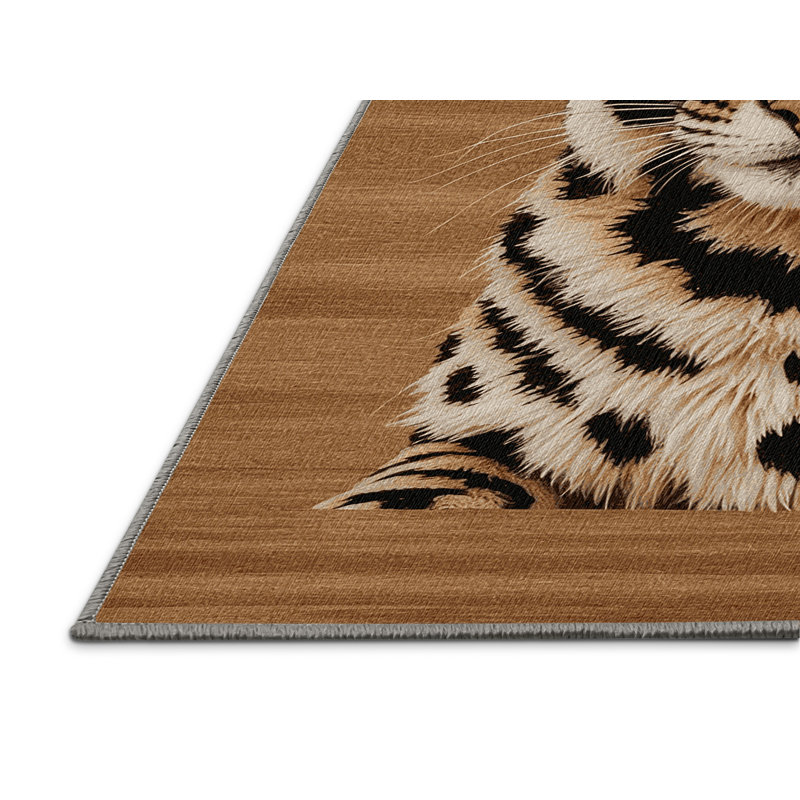 Washable Chausie Cats Area Rug, Round 4'