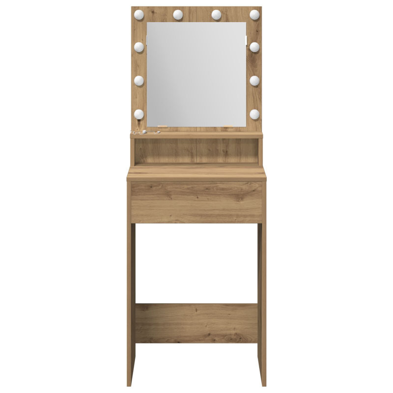 50 X 41 X 135 Cm Mirror Dressing Table, Artisan Oak