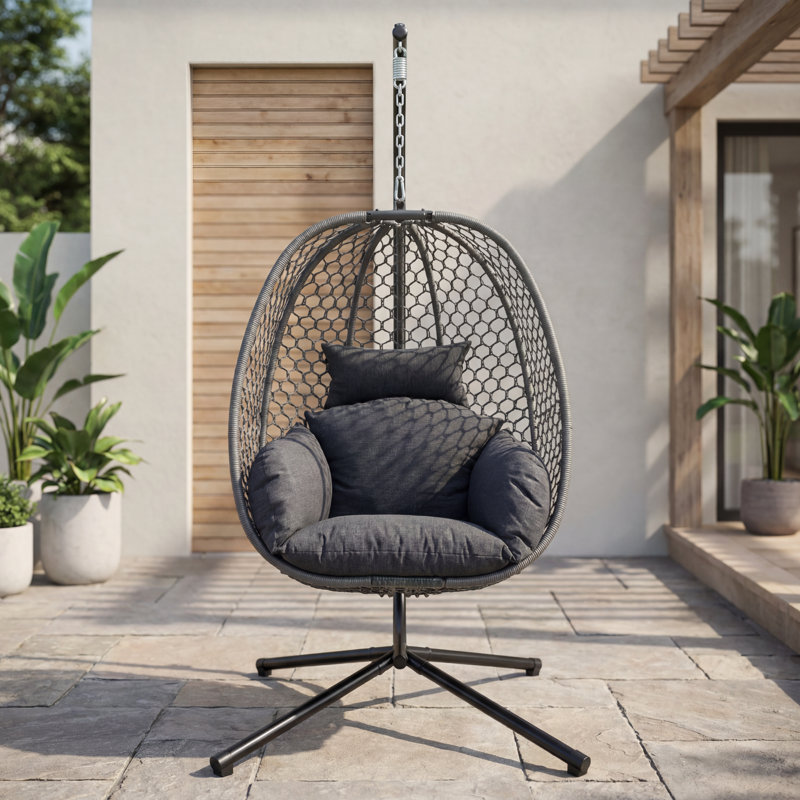 Porch Swing, Black/Grey