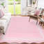Tapis 9 pi x 12 pi rectangulaire en polyester rose pour salon, salle à manger et salle à manger-338100010-338100012