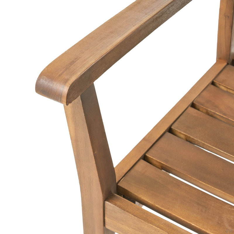 Ensemble de chaises de salle à manger STAMFORD, ensemble de 2 chaises de patio en bois d'acacia, Teck