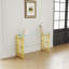 Console en verre d'acier inoxydable, table d'appoint repas doré transparent BS-02