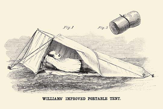 « william portable tente », impression, 24 po x 36 po