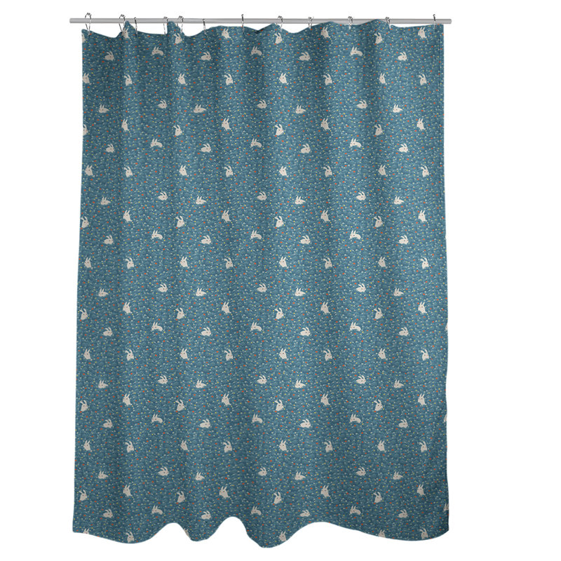 Rideau simple pour lapin lapin, Bleu