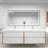 83.4'' Double Bathroom Vanity with Acrylic Top-75263137