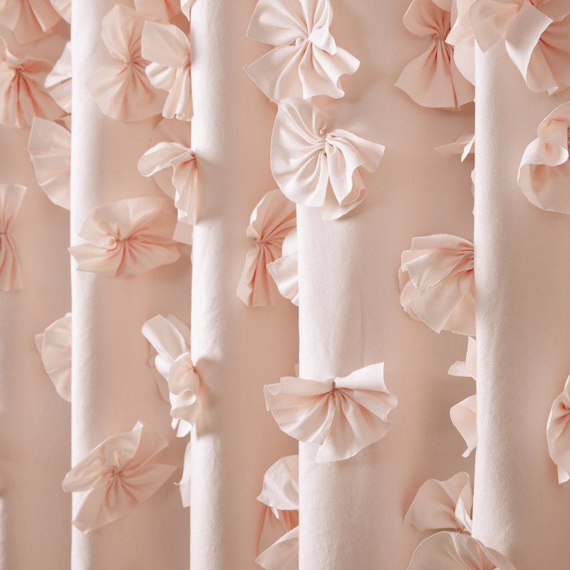 Rideau de douche simple de couleur unie Riley, Rosé