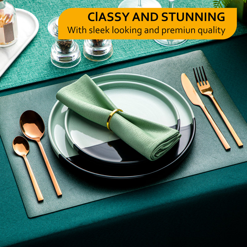 Mercer41 Mcglothin Stainless Steel Flatware Set - Service for 6, Rose Gold