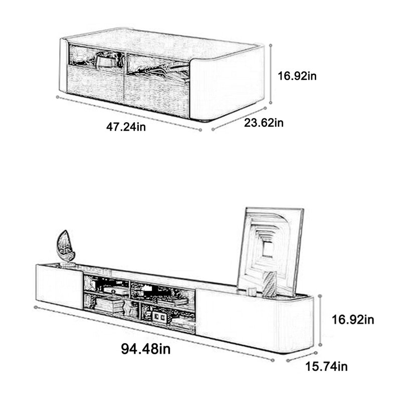 Multi-Zone Storage TV Stand & Coffee Table Set