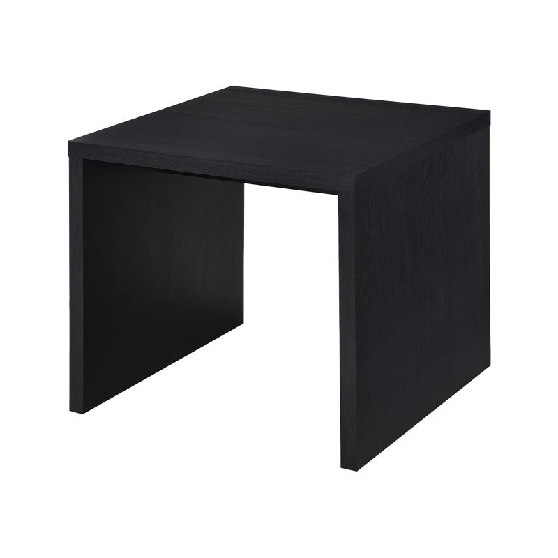 Square Engineered Wood End Table In Black
