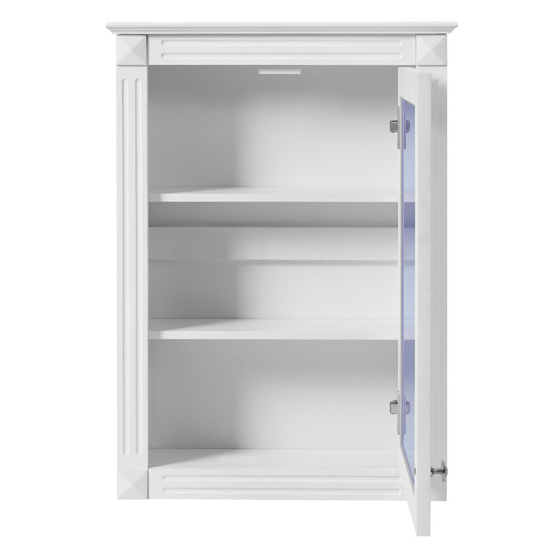 Armoire de rangement de salle de bain murale 20 "avec miroir, Blanc