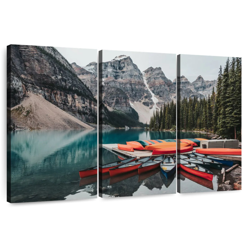 Canots à quai Alvord au lac Moraine, H 28 po x l 45 po
