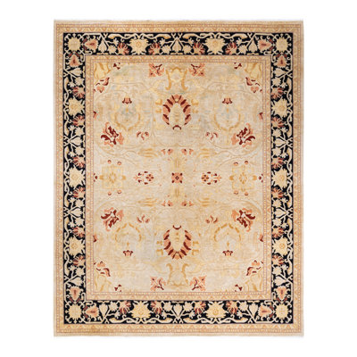 One-of-a-Kind 8'3" X 10'1" 2000s Wool Area Rug in Ivory
