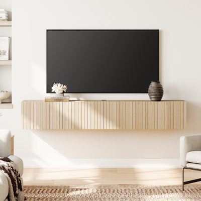 Modern Floating TV Stand up to 90" TV Wall Mount Media Console by Ebern Designs