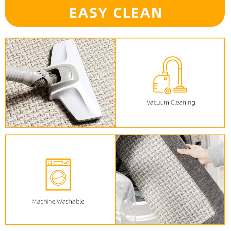 Tapis de cuisine antidérapant Drayah, Gris