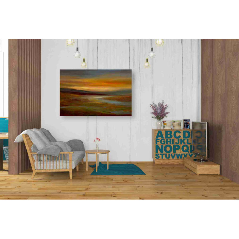 "Epic Graffiti" Evening Sky "par Sheila Finch, art mural sur toile, H 26 po x l 40 po x P 1,5 po