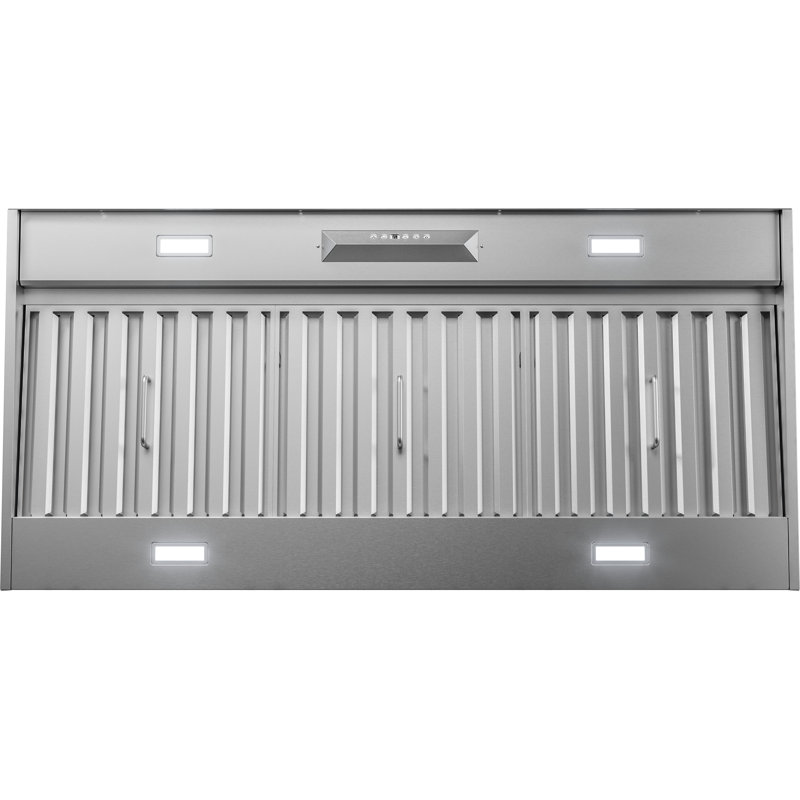 Pro Zephyr 48" 1200 CFM Insert Mount Range Hood with LED Light in Stainless Steel