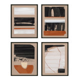 Orange Is The New Black. Set Of 4 Painting by Andrea Stokes