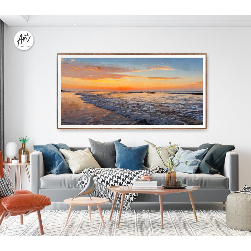«California Beach», reproduction sur toile ou affiche, art mural horizontal très grand, Affiche non encadrée
