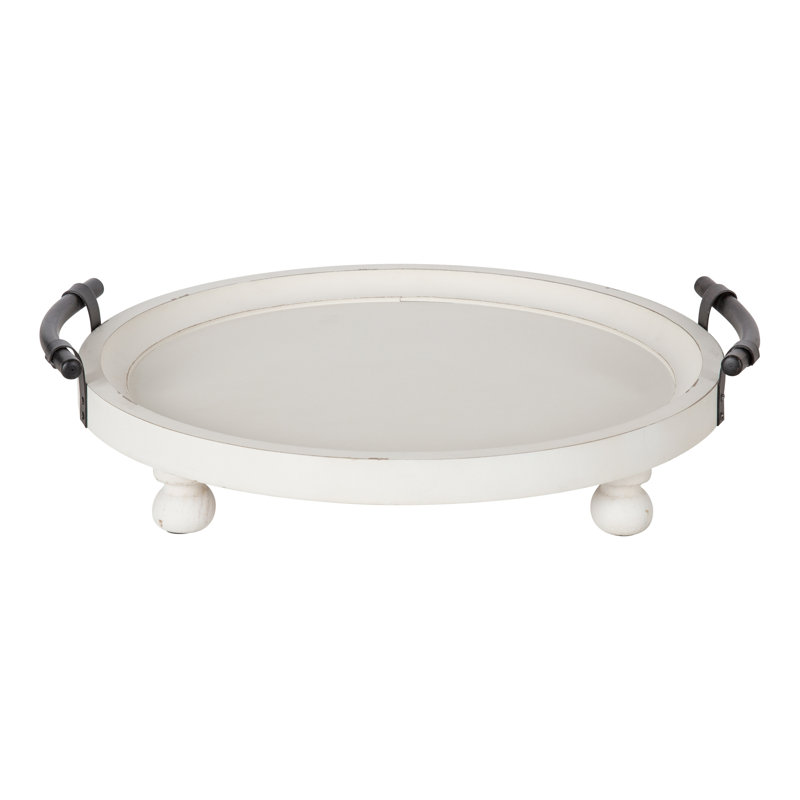 Avena Wood Tray, White