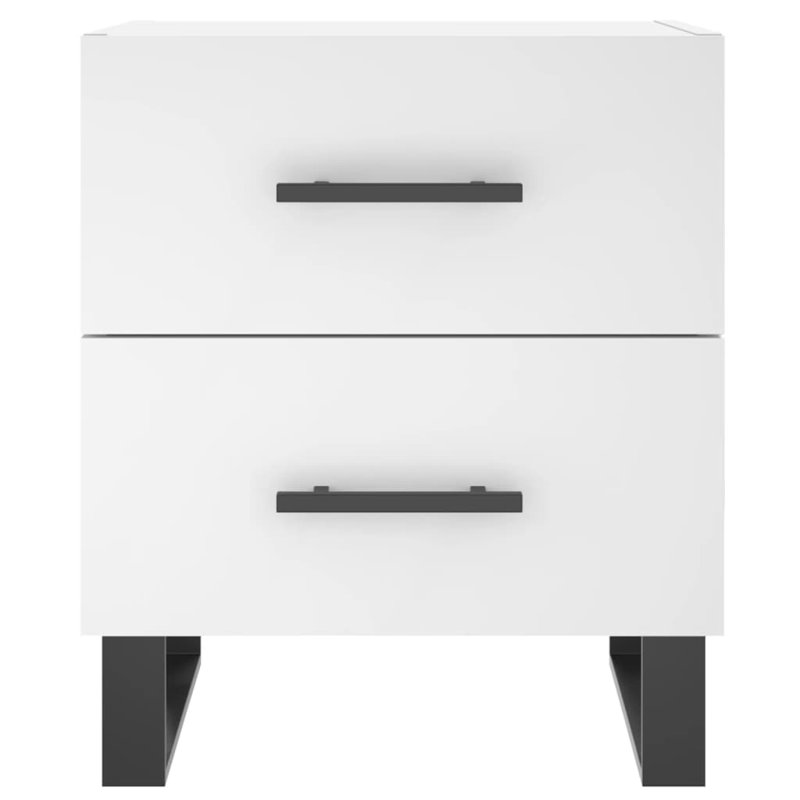 Maricrus 40cm W Iron Bedside Table, White