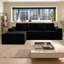 Siège de canapé modulaire 104,3 x 68,9 po, canapé rembourré compressé, combinaison libre 2 pièces, tissu en velours côtelé moelleux-786341258
