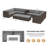 10-person Seat U-shaped Outdoor Sectional Set-391084135