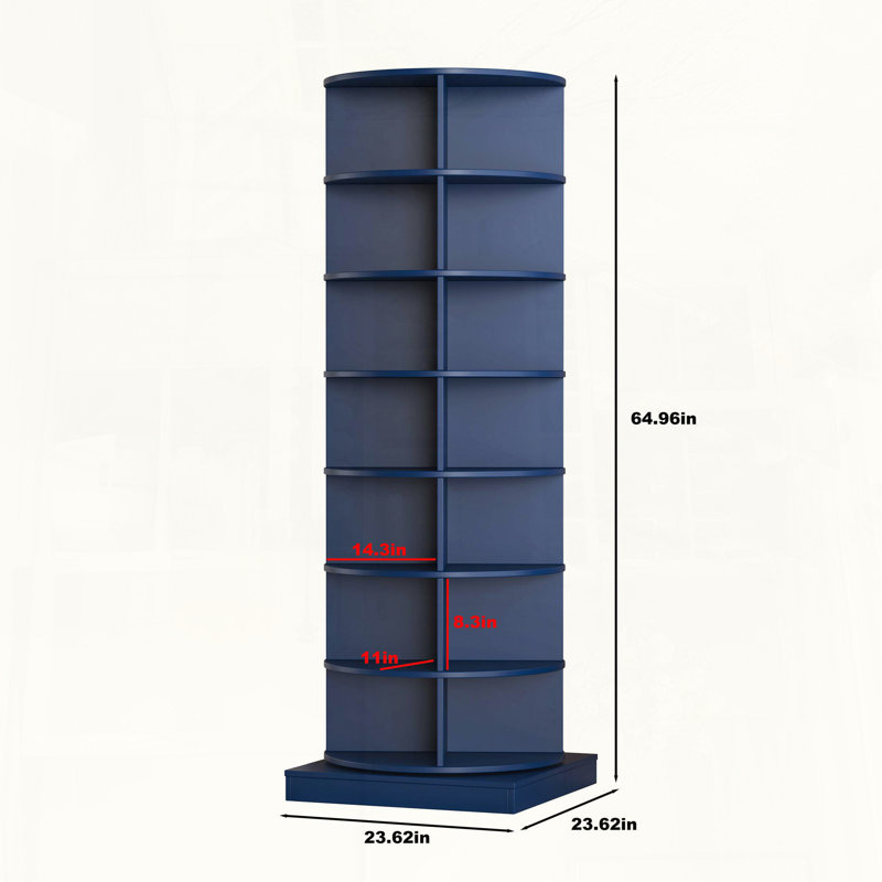 Armoire à chaussures 7 couches Blue 360, 23.62" H x 56.14" W x 23.62" D, Navy Blue
