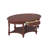 Traditional Oval Coffee Table with Storage
