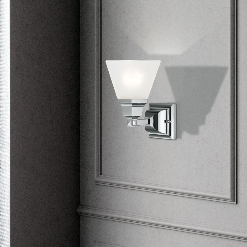 Mathias Flush Mounted Sconce, Polished Chrome
