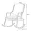 Chaise berçante élégante en bois massif