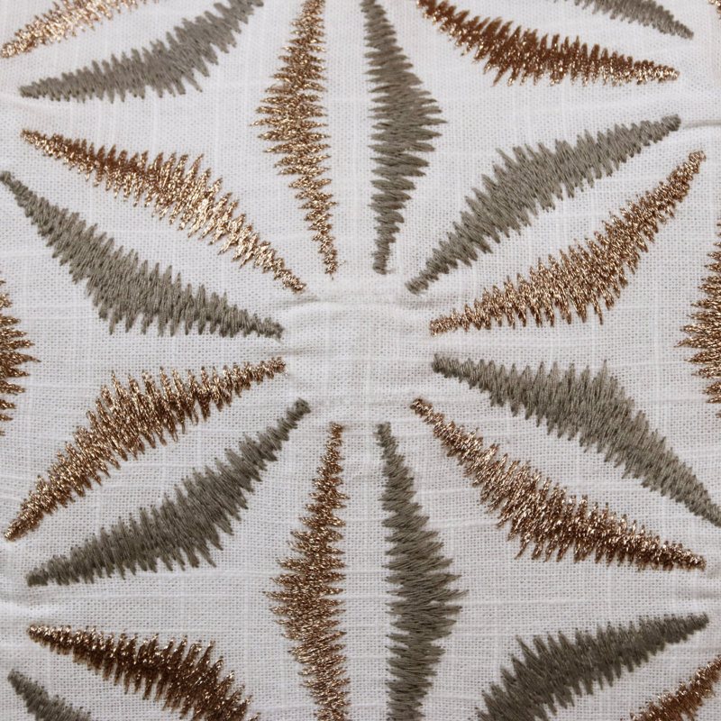 Coussin à fermeture à glissière géométrique 100% coton 14 po x 20 po 14 po x 20 po
