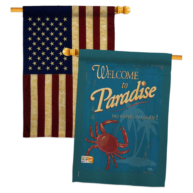 Drapeau de maison en polyester à 2 côtés 40 x 28 po