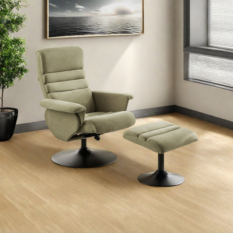 Chenille Comfortable Lounge Chair, Green