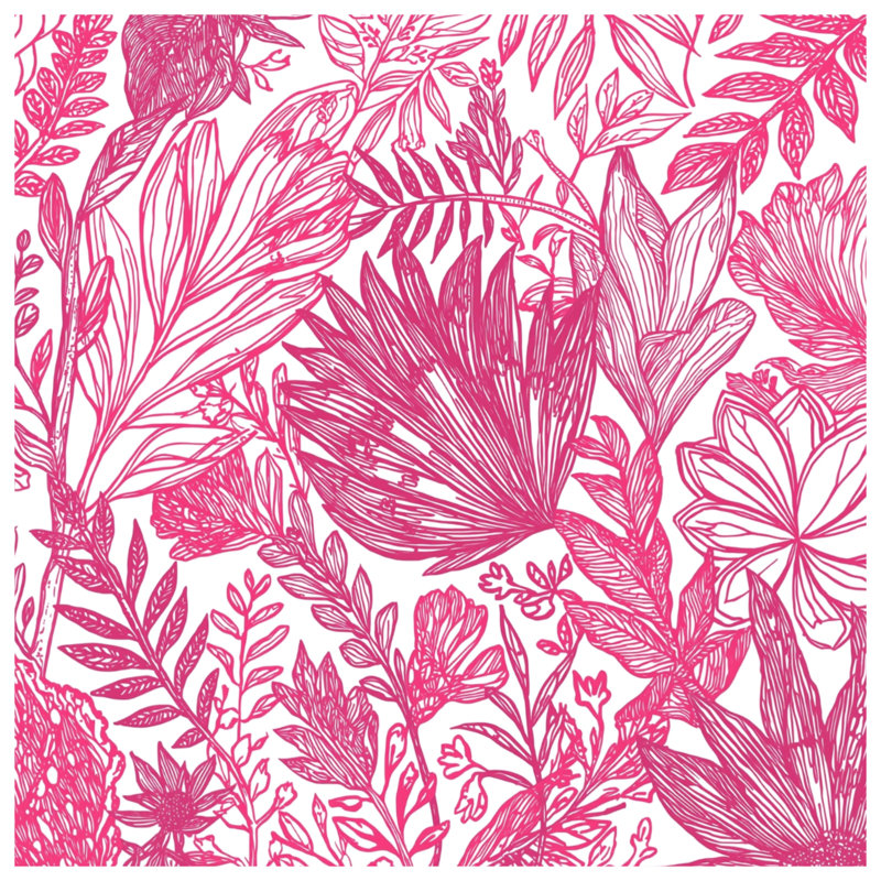 Édredon rose à motif floral, Grand lit