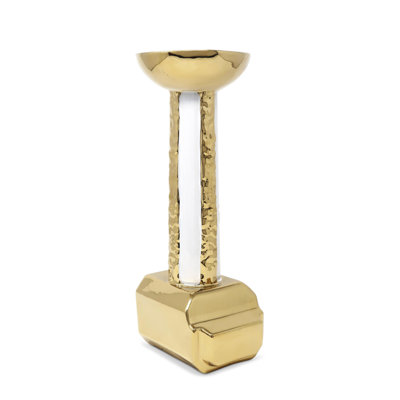 Gold And White Candle Holder Stand