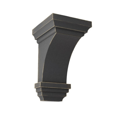 4"W x 4 3/4"D x 8"H Small Jefferson Wood Vintage Decor Corbel, Black
