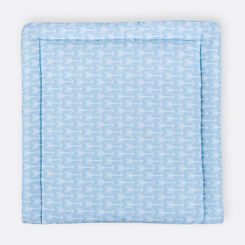 Arrow Cotton Changing Mat, 75cm H x 85cm W x 4cm D, Blue