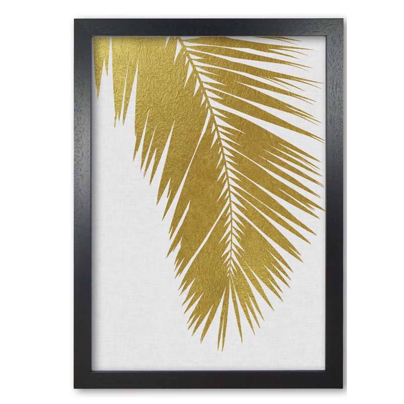 Palm Leaf I - Print, Black Grain Frame, 42 cm H x 30 cm W x 5 cm D
