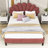 Mireia Upholstered Wooden Platform Bed with Headboard-2107350479-2107350477