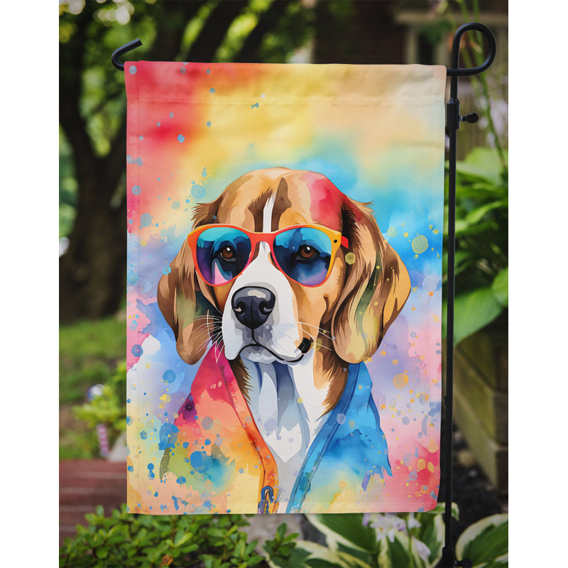 Drapeau de jardin Hippie Dawg, Beagle