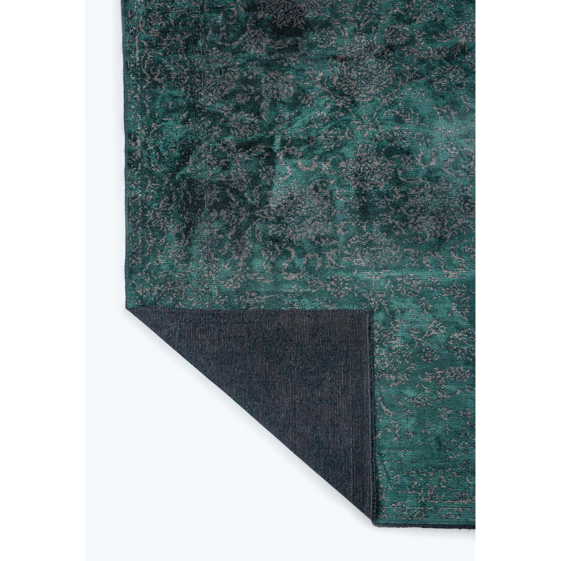 Almeter Vintage Look Hand Loom Indoor / Outdoor Area Rug, Rectangle 6'6" x 9'10"