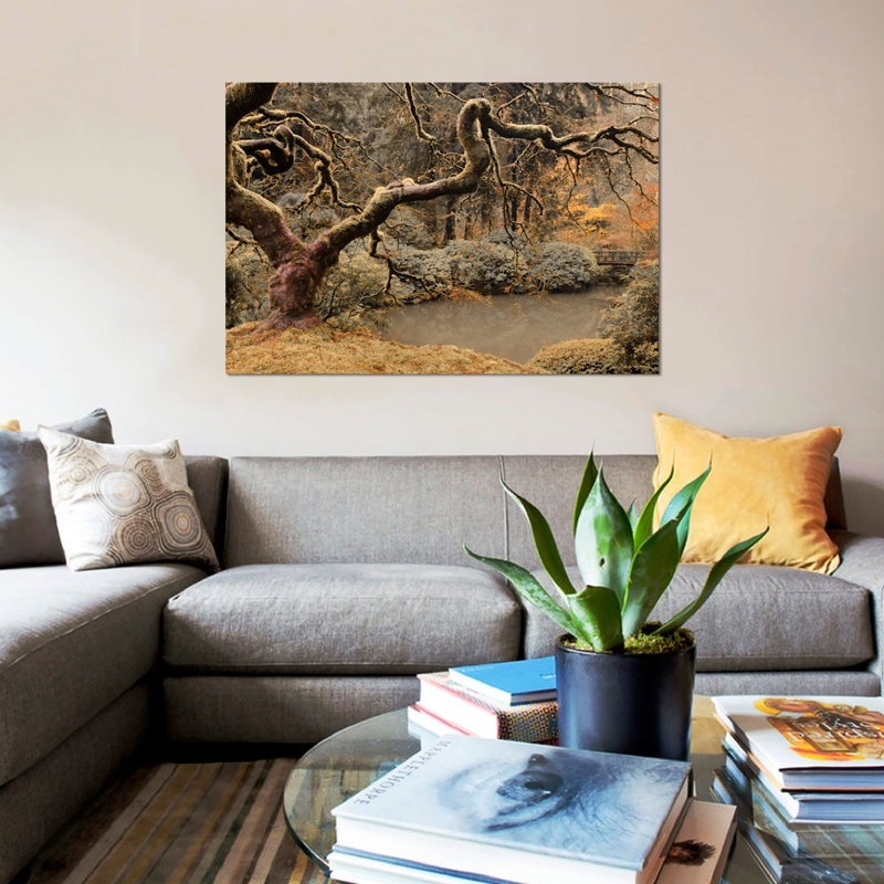 « transcendent érable », impression sur toile, Toile avec cadre noir, H 8 po x l 18 po x P 26 po, Pas de tapis