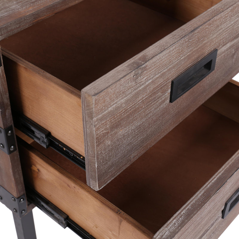 Trunk Table And Side Table S/3 with Large Storage Dress