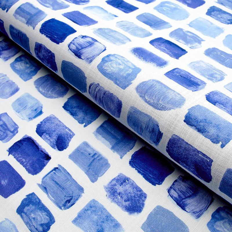 Tissu intérieur / extérieur Schumacher x Mary McDonald Palette, Lapis