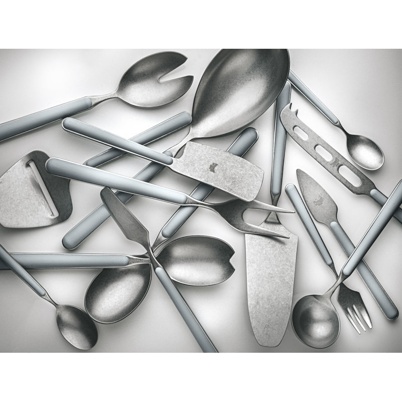 Fantasia Pewter Risotto Spoon - Light Blue, Light Blue