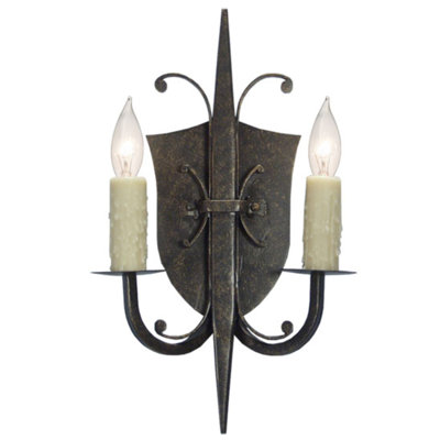 Shield 2 - Light Candle Wall Light
