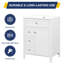 Meuble-lavabo simple autoportant noir avec lavabo et rangement en céramique-1255504215