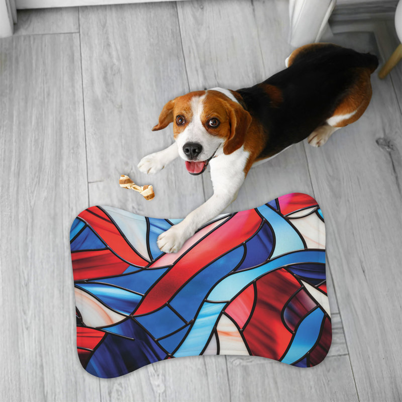 Tapis rouge, blanc, bleu - 1 pièce, 18"