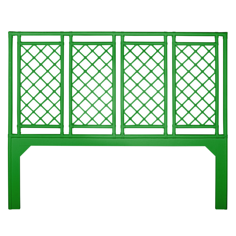 X & Diamond Low Profile Standard Bed, King, Bright Green