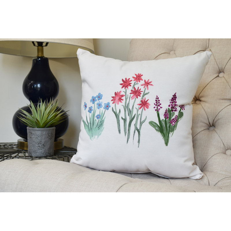 Housse et insert de coussin carré Farmers Market, Bleu, 20 po x 20 po